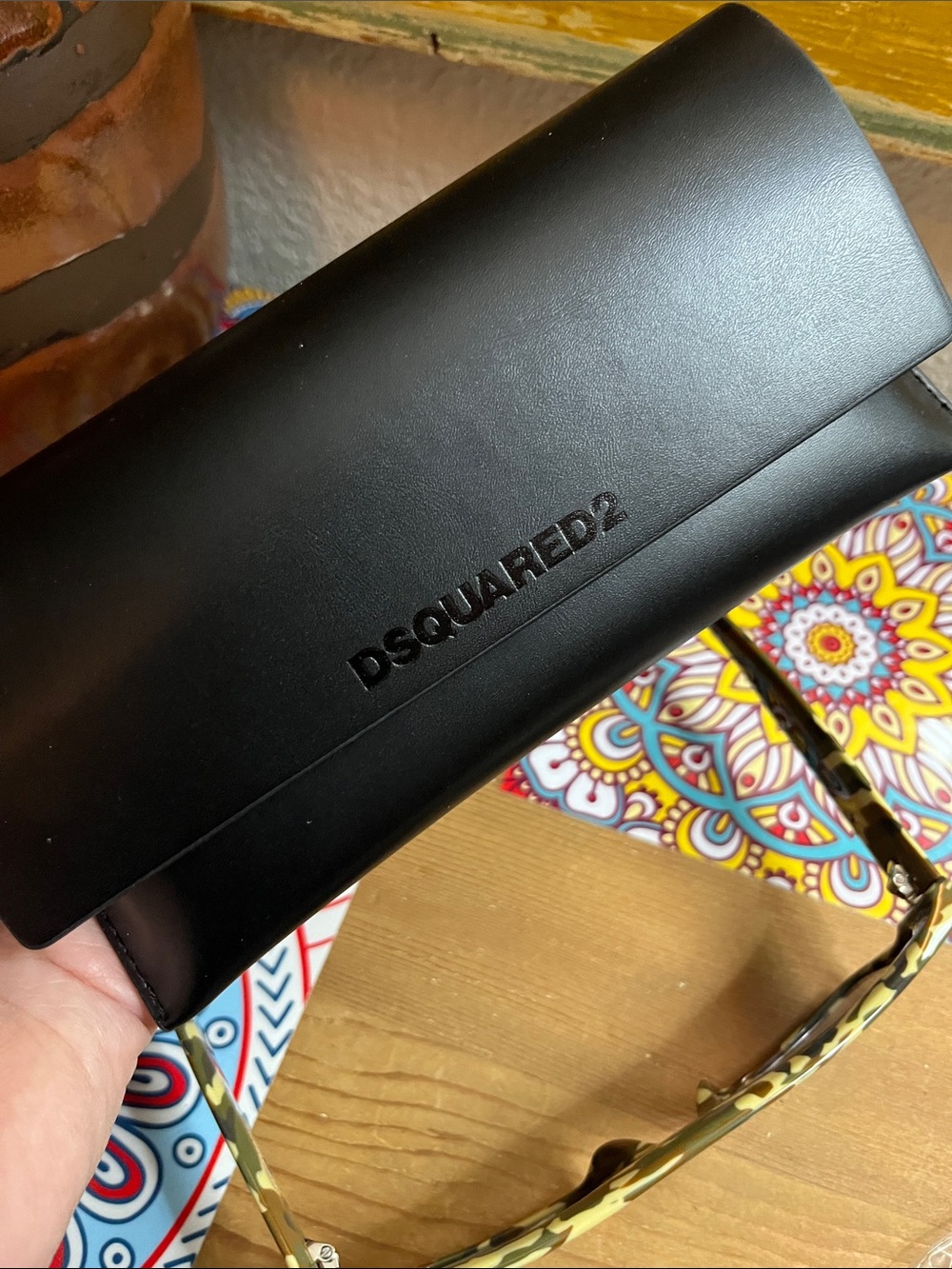 NWT DSQUARED2 Camo Square Sunglasses - Beige & Brown - Picture 10 of 11